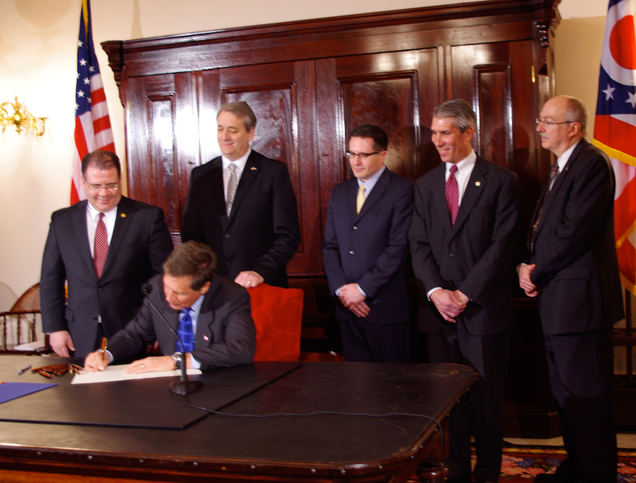 Auditor Dave Yost at the signing of Senate Bill 4