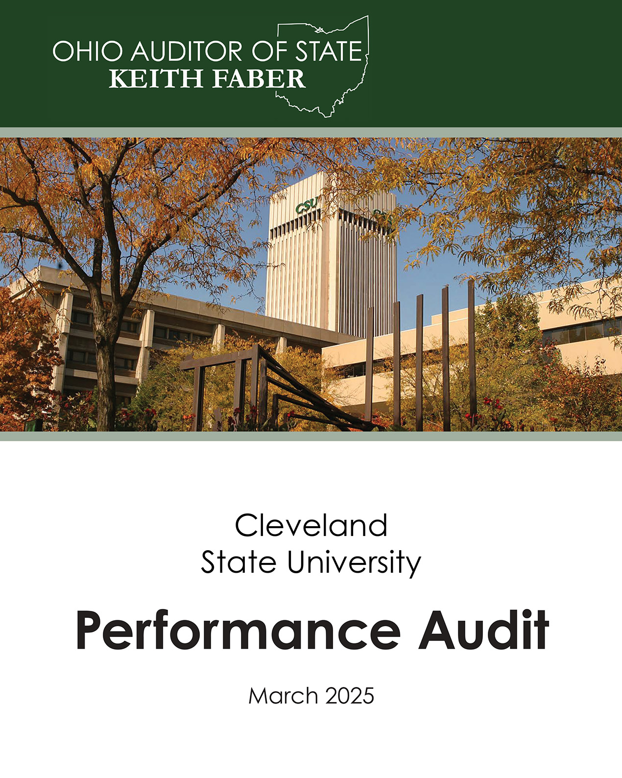 Cleveland State University report cover